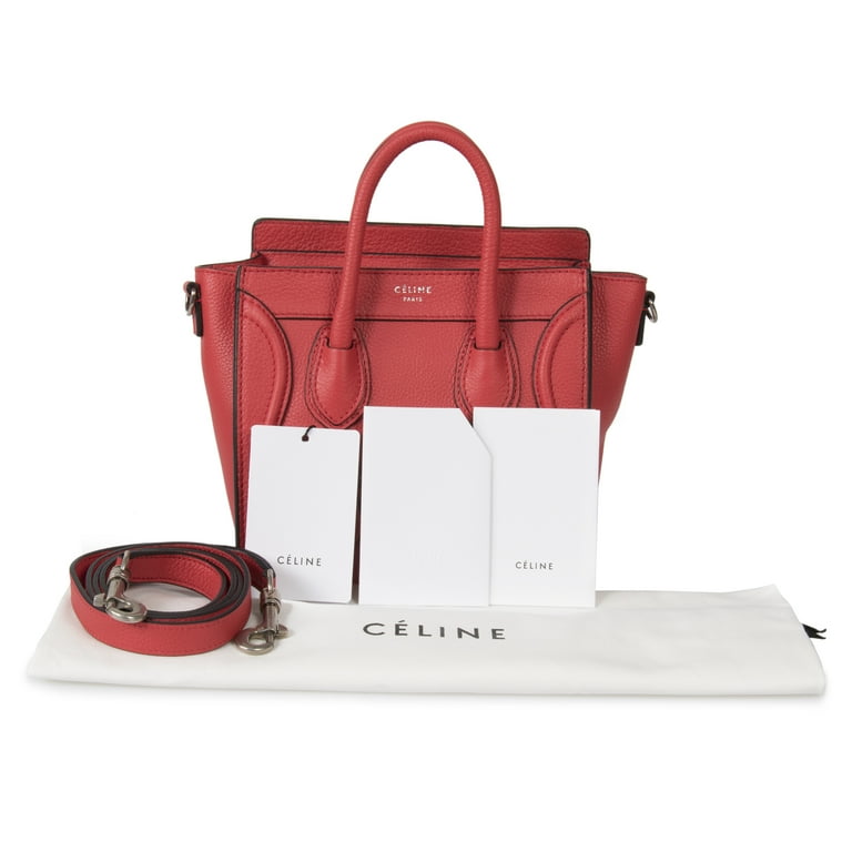 Celine Nano Luggage Calfskin Leather Shoulder Bag