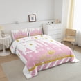 thumbnail image 3 of Erosebridal Ensembles de Couette Château Rose Format Simple pour Filles, Couettes et Duvets à Imprimé Princesse, Réversible 2 Pcs, 3 of 8