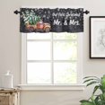 thumbnail image 7 of Red Truck Kitchen Curtains and Valances Set, Our First Christmas Tree Winter Snowflake Black Wood Grain Rod Pocket Window Valance Window Curtain Panels for Living Room Bedroom, 27.5x24in, 3 Pieces, 7 of 7
