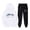 White, variant on Yuhangmm Women's Sweatshirt Two Piece Pants Set with Cute Print Long Sleeve Hooded Sweatshirt for Matching Outfit and Comfortable Wear Green M