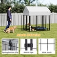 thumbnail image 5 of PawHut 6' x 4' x 6' Dog Playpen Outdoor, Dog Kennel Dog Exercise Pen with Lockable Door, Water-resistant Canopy, for Medium and Large Dogs, 5 of 9