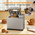 thumbnail image 5 of Nepsam 19-in-1 Stainless Steel Bread Maker Machine, Automatic LCD Display with 15H Timer & 1H Keep Warm (Silver), 5 of 9