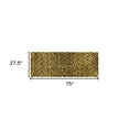 thumbnail image 5 of HomeRoots 2 x 6 ft. Bronze Leopard Print Washable Runner Area Rug with UV Protection, 5 of 5