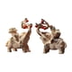 thumbnail image 4 of 2 piezas de estatuas de elefantes, decoraciones de elefantes de la suerte, figuras de resina para el Marrón claro, 4 of 9