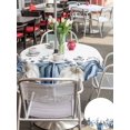 thumbnail image 4 of Outdoor Tablecloth with Umbrella Hole and Zipper, Fall Blue Pumpkin Round Table Cloth 54 Inch Waterproof Tablecloth, Thanksgiving White Eucalyptus Flower Picnic Table Cover for Patio Camping, 4 of 7