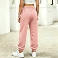 thumbnail image 6 of FSYBOA Girls Sweatpants Size 10-12T, Drawstring Relaxed Fit Elastic Bottom Casual Kids Fall Joggers Pants with Pockets Pink, 6 of 8