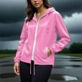 thumbnail image 4 of Jalioing Women's Rain Jacket Waterproof Lightweight Full Zip Hooded Jacket with Pocket Hiking Athletic Raincoat, 4 of 6