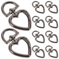 thumbnail image 1 of OULII 10Pcs Metal Carabiner Clip D Shape Spring Buckle High Strength Black for Dog Leash, 1 of 8