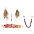 thumbnail image 2 of Bird Chewing Toys Natural Colorful Bird Foraging Shredder Hanging Toy Kit for Small Medium Lovebirds Parakeet Cockatiel, 2 of 9
