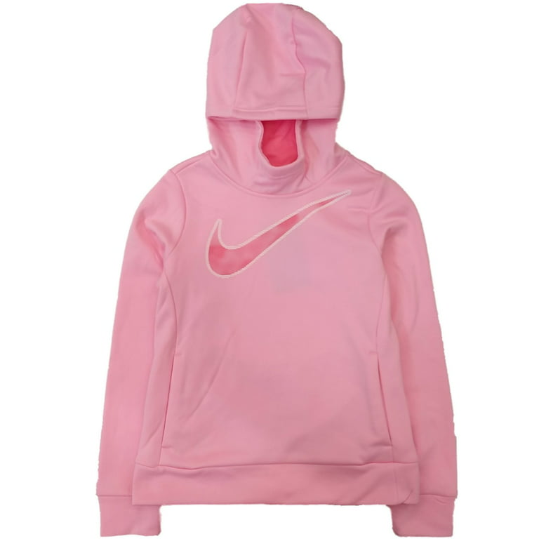 Nike Therma Girls Light Pink Hoodie Sweatshirt Jacket Dri-fit -