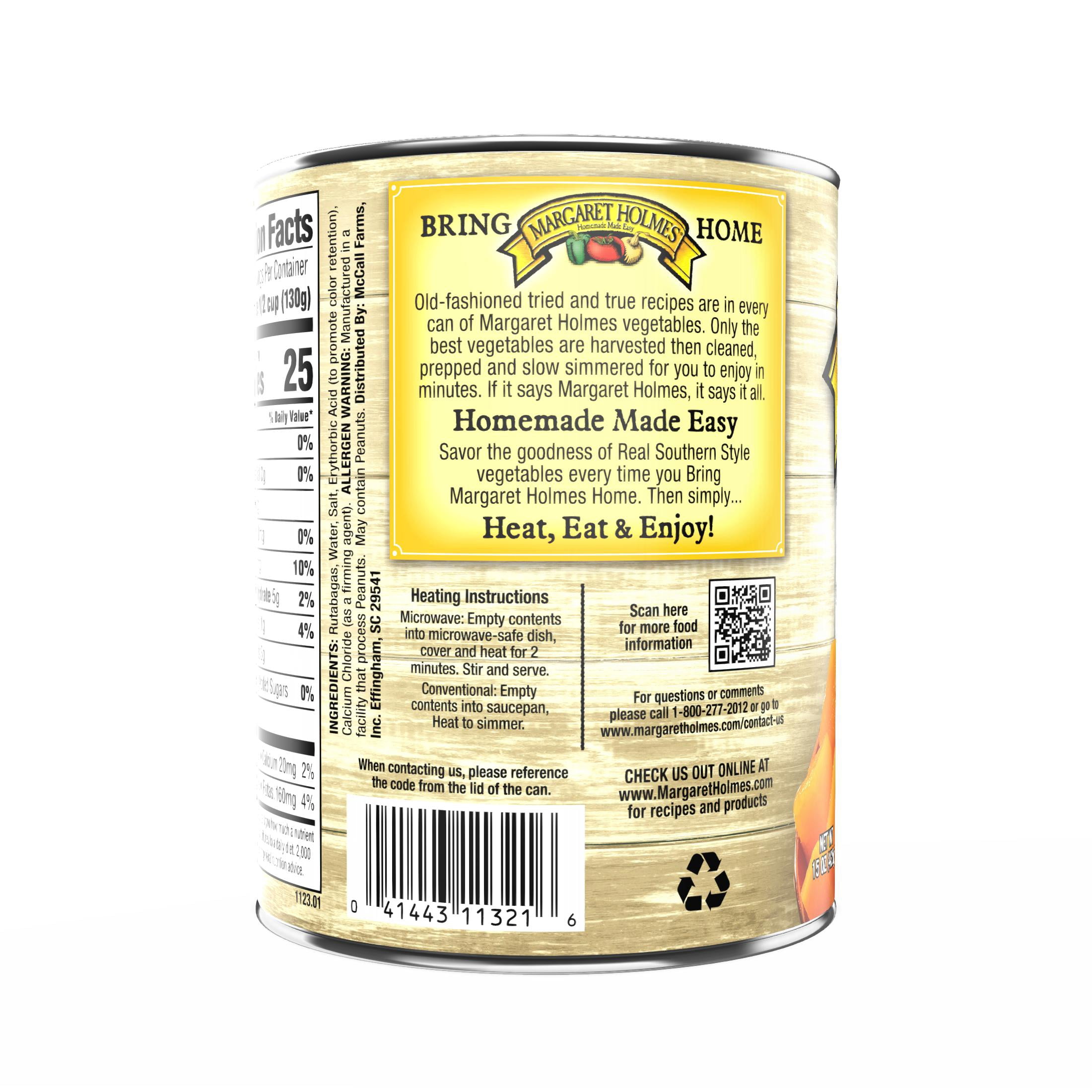 Margaret Holmes Diced Rutabagas, 14.5 oz