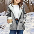 thumbnail image 6 of Coerni Girls Suede Fleece Lined Jacket Teen Polar Fleece Sherpa Button Down Shackets Winter Warm Coat Windproof Trendy Outerwear, 6 of 7