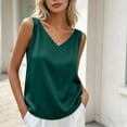 thumbnail image 5 of Miqool Women's Satin V-Neck Tank Top Sleeveless Dressy Blouse Loose Fit Summer Casual Work Top Flowy Camisole, 5 of 9