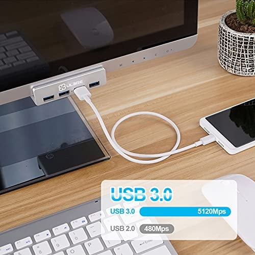Hub USB 3.0, ULBRE Escritorio de 4 Puertos Hub USB 3.0 Hub de Abrazade