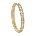 thumbnail image 3 of 14k Yellow Gold Channel-set Round-cut Cubic Zirconia Thin Eternity Band, 3 of 5