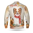 thumbnail image 2 of Happy Thanksgiving Papillon with Turkey Pumpkins Autumn Vibes All Over Print 3D Baseball Jacket Pap Butterfly Dog Lover Bomber Jacket Softball - 12018, 2 of 6