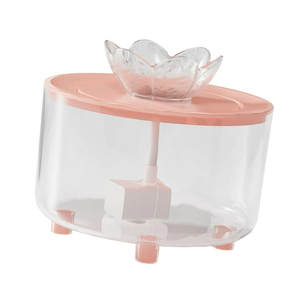 Fuente de agua para gatos de 5 V con alimentación USB para mascotas y animales pequeños. Bebedero para gatos y perros. Rosa