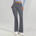 thumbnail image 2 of Gfyviroh Women's Athletic Flared Leggings Solid Lightweight Stretch Yoga Fitness Pants High Waist Casual Bootcut Pants, 2 of 6