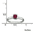 thumbnail image 2 of Stackable Expressions Sterling Silver Cushion-cut Rhodolite Garnet Ring, 2 of 6