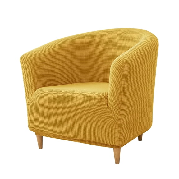 AUQ 2026 New Stretch Tub Chair Covers,1-Piece Club Chair Slipcover Soft Jacquard Barrel Chair Cover Armchair Slipcovers Furniture Protector for Living Room