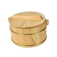 thumbnail image 4 of deevoka Wooden Steamed Rice Barrel Round Rice Bowl for Household Snacks Tofu Pudding 18cmx18cmx12cm, 4 of 9