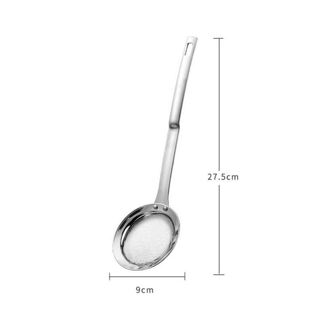 Agiferg Stainless Steel Oil Colander Spoon Multi-functional Filter Spoon Stainless Steel Fine Mesh Wire Oil Skimmer Strainer Net