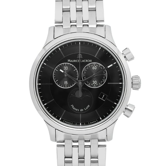 Maurice Lacroix Les Classiques 40mm Steel Black Dial Mens Watch LC1148-SS002-331