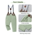 thumbnail image 3 of SANMIOI Infant Baby Boy Clothes 0-24 Months Gentleman's Suit Outfit Formal Shirt Suspender Pants Hat Bowtie 4pcs, 3 of 6