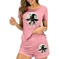 thumbnail image 7 of Censtreet Women's Pajama Sets Halloween Short Sleeve Pjs 2 Piece Top and Shorts Sleepwear Comfy Soft Lounge Sets S-XL, 7 of 7