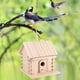 thumbnail image 5 of Casa de madera de madera Cuerva de pájaros de madera con cordón azul de pájaros azules de pájaros nido de pájaros refugio para pájaros para balcón jar, 5 of 8