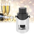thumbnail image 3 of Slatcetga Stainless Steel Champagne Stopper Bottle Plug Sealer Push-type Inflatable Wine Plug (Black), 3 of 8