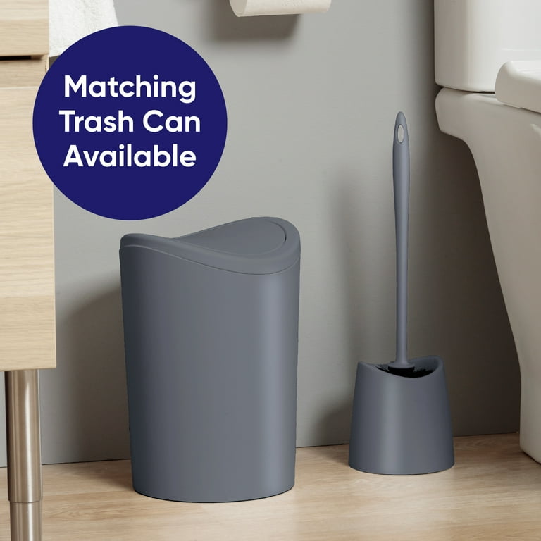 Toilet brush and plunger storage caddy outlet