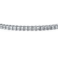 thumbnail image 3 of BERRICLE Sterling Silver Princess Cut Cubic Zirconia CZ Fashion Tennis Bracelet for Women, Rhodium Plated, 7.5 inch, 3 of 6