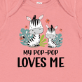 thumbnail image 4 of Inktastic Zebra My Pop-pop Loves Me Boys or Girls Baby Bodysuit, 4 of 5