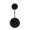 Black, variant on Women\'s Fashion Rhinestone Balls Navel Button Barbell Body Piercing Belly Ring