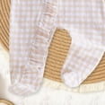 thumbnail image 5 of JUMEYU Newborn Baby Girl Clothes Girl Knit Long Sleeve Romper Round Neckline Cozy Fall Spring Snap Button Romper 0 3 6 9 12 18 Months (Beige,Preemie), 5 of 5