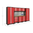 thumbnail image 4 of NewAge Products Bold Series Red 9 Piece Cabinet Set, Heavy Duty 24-Gauge Steel Garage Storage System, Includes LED Lights / Slatwall / Hook Kit, 4 of 8