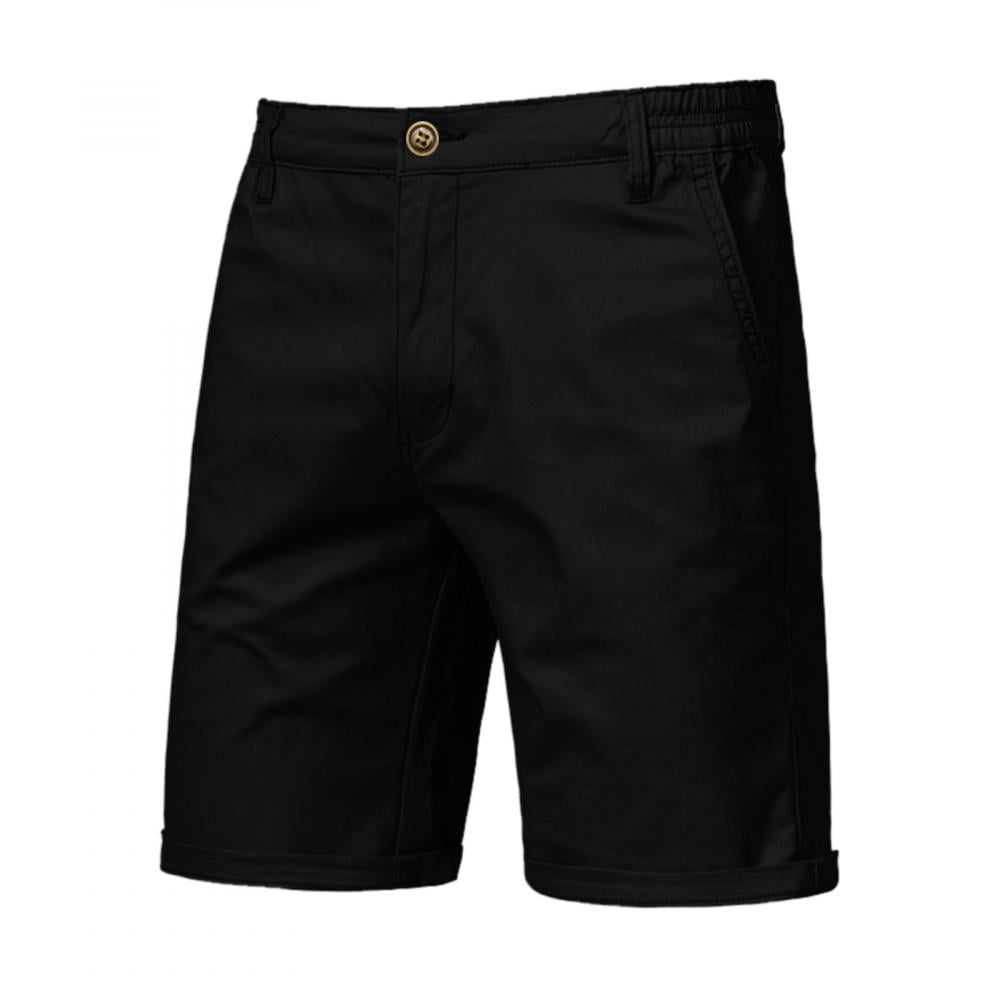 Men Fashion Casual Shorts Solid Color Multi Pocket Zipper Short Pant ...
