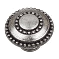 thumbnail image 2 of GlideRite 1-3/8 in. Round Double Ring Beaded Cabinet Knob, Weathered Nickel, Pack of 25, 2 of 5