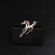 thumbnail image 3 of Pequeño Animal liso Broche de caballo Insignia Boda Nupcial Art Plata / Oro Zulema Broche nupcial, 3 of 7