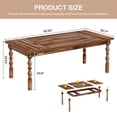 thumbnail image 2 of Tribesigns Large Executive Office Desk, Wood 62.2-Inch Farmhouse Computer Desk,Walnut, 2 of 7