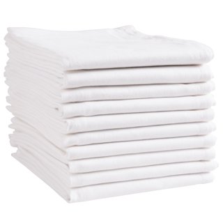  KAF Home White Kitchen Towels, 10 Pack, 100% Cotton - 20 x 30,  Soft and Functional Multi-Purpose, Baking, Cooking, Cleaning, Printing,  Monogramming, and Embroidery (Plain Weave): Home & Kitchen