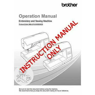 Brother CS6000i Sewing Machine Owners Instruction Manual - Walmart.com