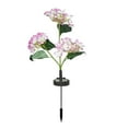thumbnail image 1 of Solar Powered Three Headed Embroidered Simulation Flower Lamp For Outdoor Courtyard Decoration Floor Lamp, 1 of 5