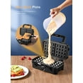 thumbnail image 5 of HOUSNAT 3 in 1 Sandwich Maker, Waffle Maker with Removable Plates, 1200W Panini Press with Interchangeable Non-Stick Plates, Indicator Lights, 5-gear Temperature Control, Silver/Black, 5 of 5