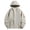 Khaki men plus size zip up hooded jacket a1, variant on sdhkgrrt Men Plus Size Zip Up Hooded Jacket Fall Winter Casual Loose Windbreaker Outdoor Work Wear, Black 5XL