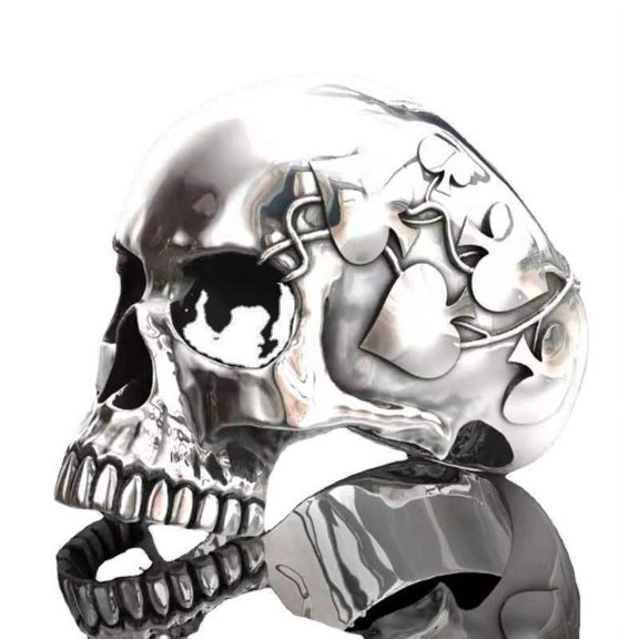 Mens Fashion Alloy Skull Ring: Antique Silver Electroplated Finish, Simple Style, Ideal for Everyday Wear or Special Occasions