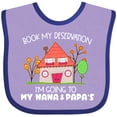 thumbnail image 3 of Inktastic Book My Reservation I'm Going to My Nana and Papa's House Boys or Girls Baby Bib, 3 of 4