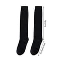 thumbnail image 3 of Women's Casual Cotton Knee High Socks - Solid Color Knit Design in Multiple Colors, Versatile for Layering, Fashion, and Everyday Outfits Black, 3 of 3