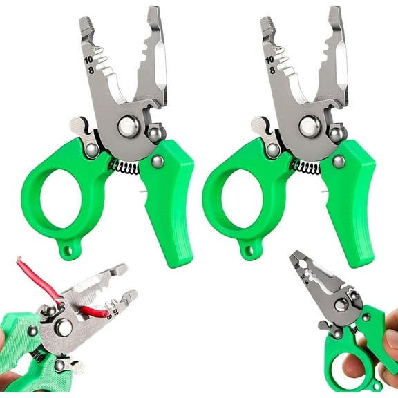 Mini Multi-Tool Wire Stripper | 8-Inch Wire Cutter And Crimper, Cable Stripping Crimping Tool, Crimping & Pliers Functions, Slim Portable Home Repair & Electrical Work (1)